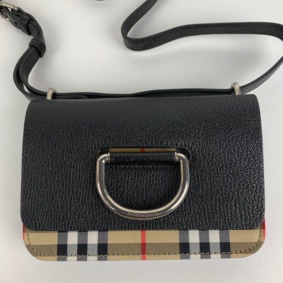Burberry Handbags - New Burberry Mini D-ring Leather Crossbody